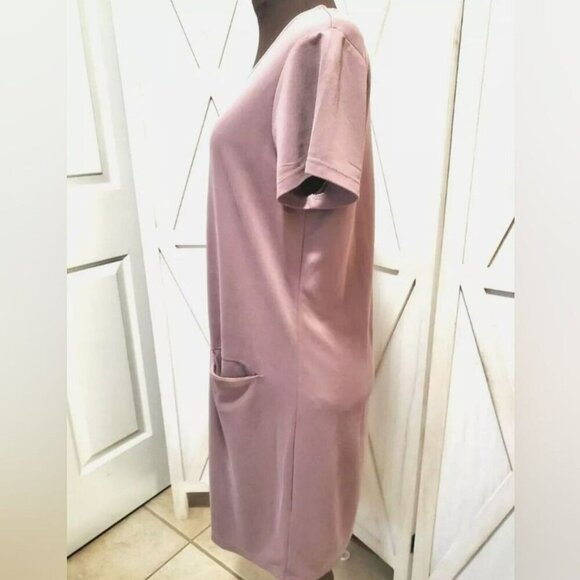 Sigrid Olsen Blush Tshirt Dress With Pockets Size Medium NWOT - Picture 2 of 6